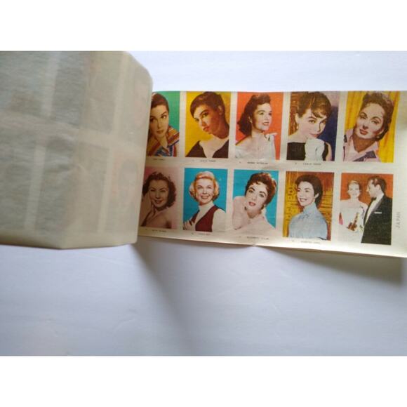 1950s Transfer Picture Book Decal James Dean John Wayne Rock Hudson Gable Curtis - Picture 6 of 11